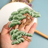 Маленький зеленый клейкий плащ, с вышивкой, китайский стиль