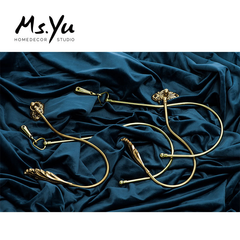 Brass Wall Hooks, French Imported Curtain Hooks, Designer-Curated Curtain Accessories, Wall Hooks # Miss Yu Brass Wall Hooks, French Imported Curtain Hooks, Designer-Curated Curtain Accessories, Wall Hooks # Miss Yu