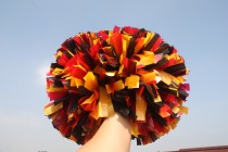 Red black and yellow-three-color mixed competition cheerleading test cheerleading ball handflower class dance cheerleading