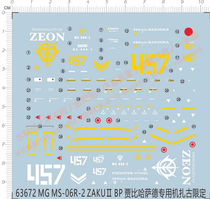 Gundam Model MG ZAKU MS-06R-2 Jabihassad (ZAKU) Special Water Patch(63672)