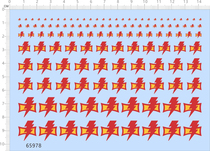 Military model war chess and board game white scar decorative pattern universal logo special decal (65978)