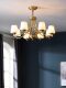 American All-Copper Chandelier, Country Living Room Lamp, Modern Restaurant Bedroom Lamp, Nordic Light Luxury Lamp, Zhongshan Factory Direct Sale