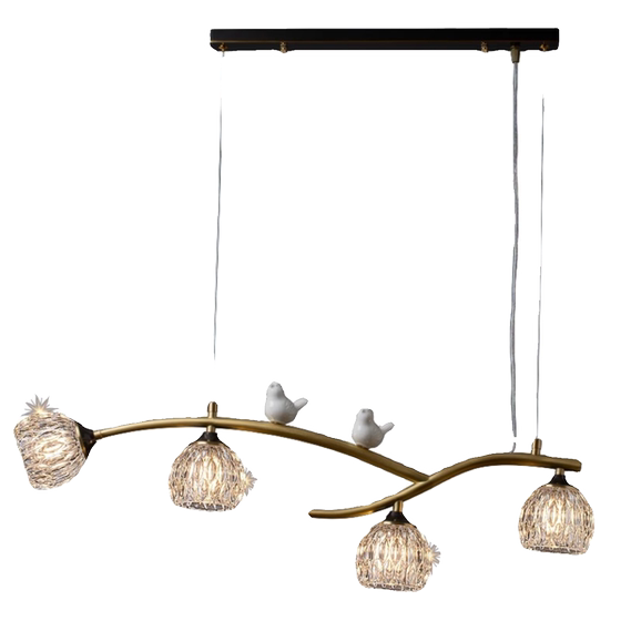 Nordic All-Copper Restaurant Chandelier Living Room Bar Post-Modern Light Luxury Lighting Designer Lamps Zhongshan Factory Direct Sales