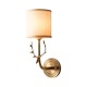 All-Copper Wall Lamp American Country Antlers Bedroom Bedside Lamp Nordic Balcony Light Luxury Guangdong Zhongshan Factory Direct Sale