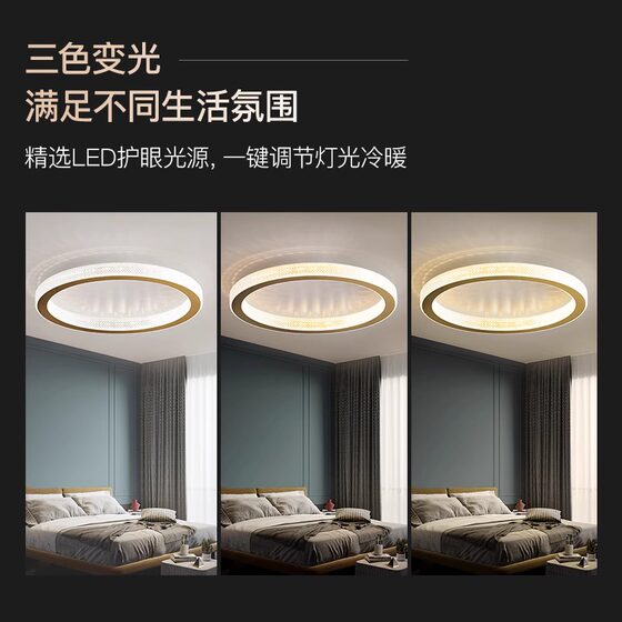 Internet Celebrity Accessible Luxury Bedroom Lamp Scandinavian Led Ceiling Lamp Simple Modern Balcony Round Room Lamp Zhongshan Manufacturer