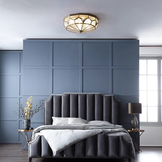 American-Style All-Copper Ceiling Lamp, European-Style Retro Master Bedroom Lighting, Palace Classical Balcony Foyer, Zhongshan Factory Direct Sales