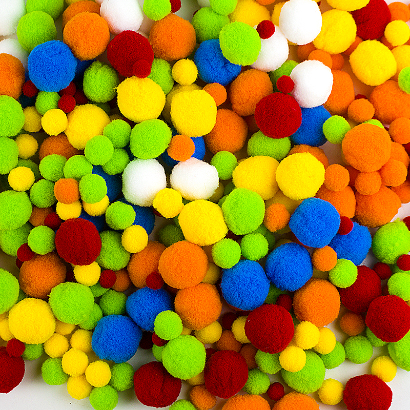 Color wool suede ball children Puzzle Handcrafted Multi Color Combo Multi-Gross Ball Toy Nursery Handmade Class Materials