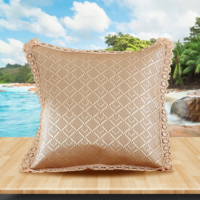Ice silk mat pillow cover summer sofa mat cushion cover rattan seat back cushion cover without core