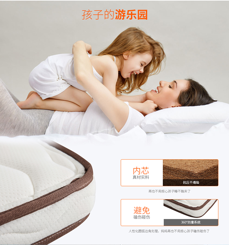 Xilinmen nệm nâu mat 3D xơ dừa tự nhiên nệm đơn người già / trẻ em sườn mỏng nệm cứng Simmons - Nệm giá nệm cao su non