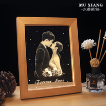 Chinese Valentines Day wedding gift photo customization first anniversary male and female friends creative diy