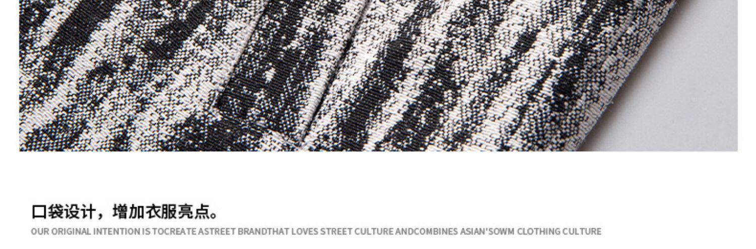 Джинсовая рубашка 牛仔衬衫男春秋季2025新款小香风上衣服潮牌青少年高级感夹克外套