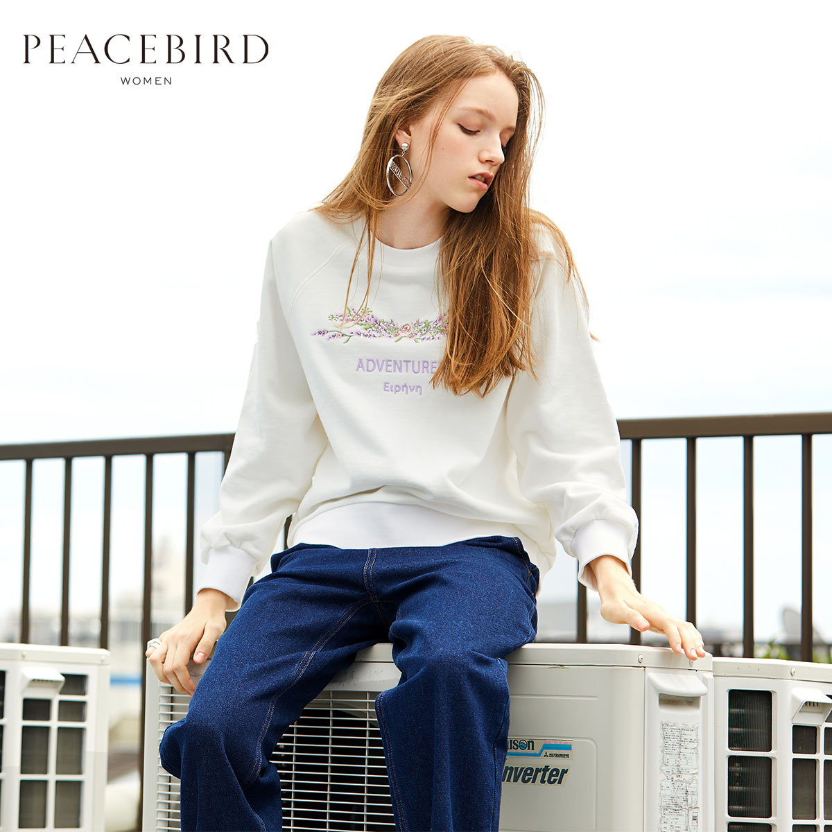 Sweatshirt femme PEACEBIRD    - Ref 3216009 Image 1