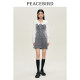 Peacebird 2024 Spring New Chenille Dress ເສື້ອຍືດສອງຊິ້ນປອມ ສິ້ນກະໂປງ A-Line ແຂນຍາວ