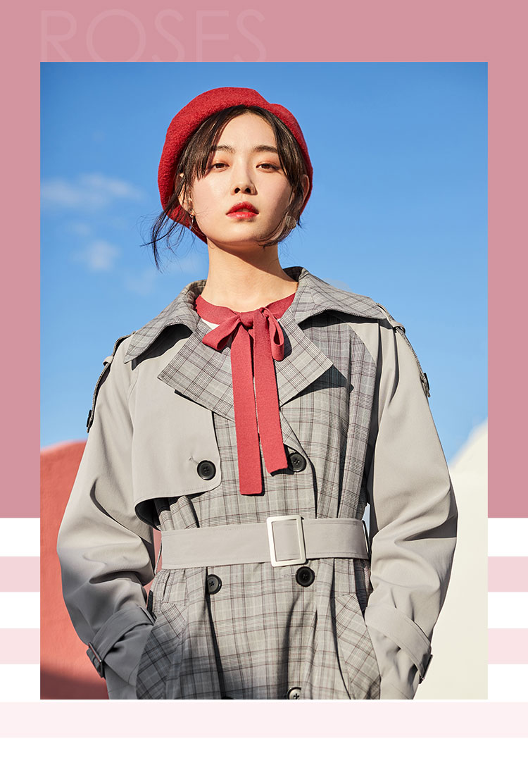 Trench pour femme PEACEBIRD    en Polyester - Ref 3226348 Image 7