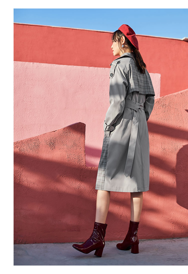 Trench pour femme PEACEBIRD    en Polyester - Ref 3226348 Image 14