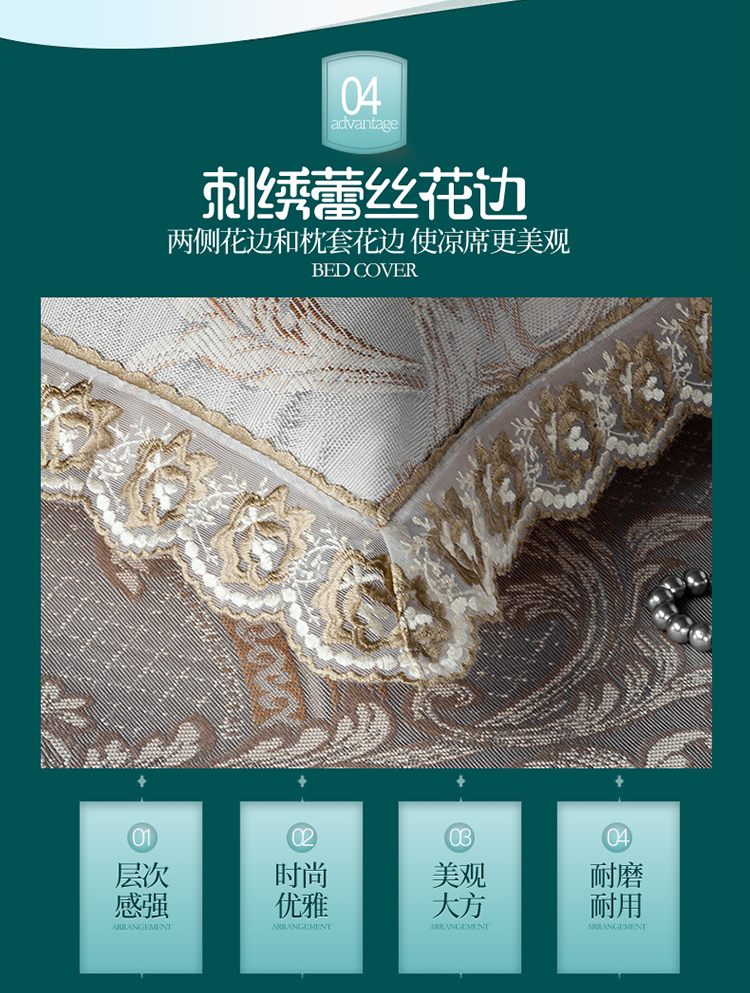 chống trượt mat mat lụa băng ba mảnh phần giường váy 1.8m doanh nghiệp giường nước có thể gập lại phong cách châu Âu giường mat mùa hè - Thảm mùa hè nệm nước mát lót lưng