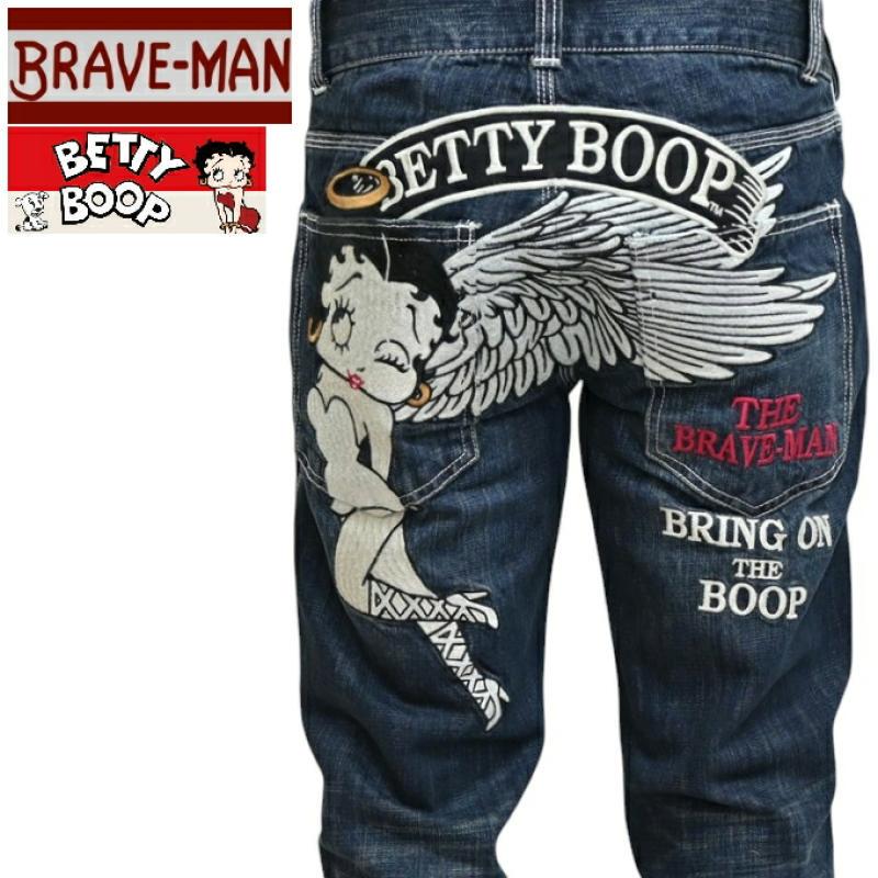 Small Quantity Vintage Motorcycle Betty Betty Angel Denim Classic Heavy Embroidery Straight Mid-Low Waist Jeans