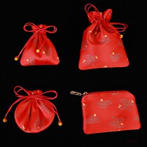 Jewelry storage bag wedding gift bag embroidery bag lucky bag Wen play bag drawstring bundle purse coin bag