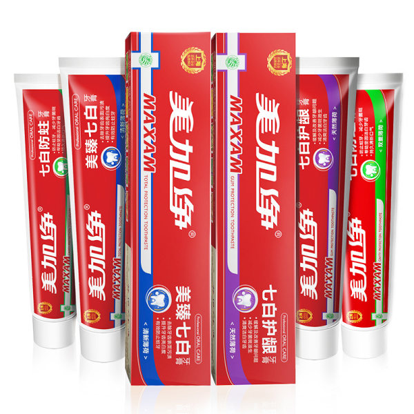 美加净牙膏 美白固齿护龈防蛀牙膏 100g*4支 聚划算+天猫优惠券折后￥12.9包邮（￥22.9-10）多款可选