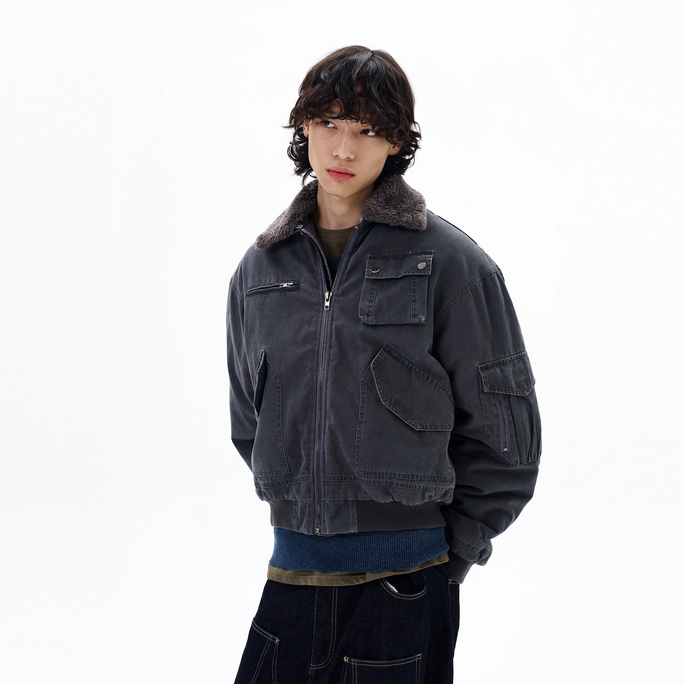 Winter retro men's down jacket, American style, high-quality style
