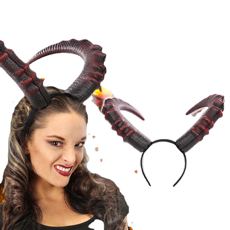 Cross-Border Halloween Accessories, Funny Props, Carnival Party Decorations, Devil Horn Headgear, Halloween Dance Party Headbands