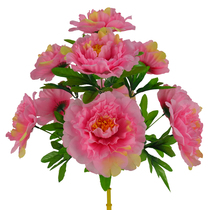 Simulation 10 peony flower living room table bouquet flower arrangement silk flower decoration fake flower decoration plastic flower cloth flower