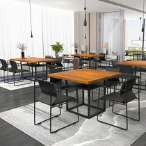 Custom Advanced Dining Room Table And Chairs Combined Bar Cafeterie Dining Furniture Snack Hotel Milk Tea Shop Snack Table