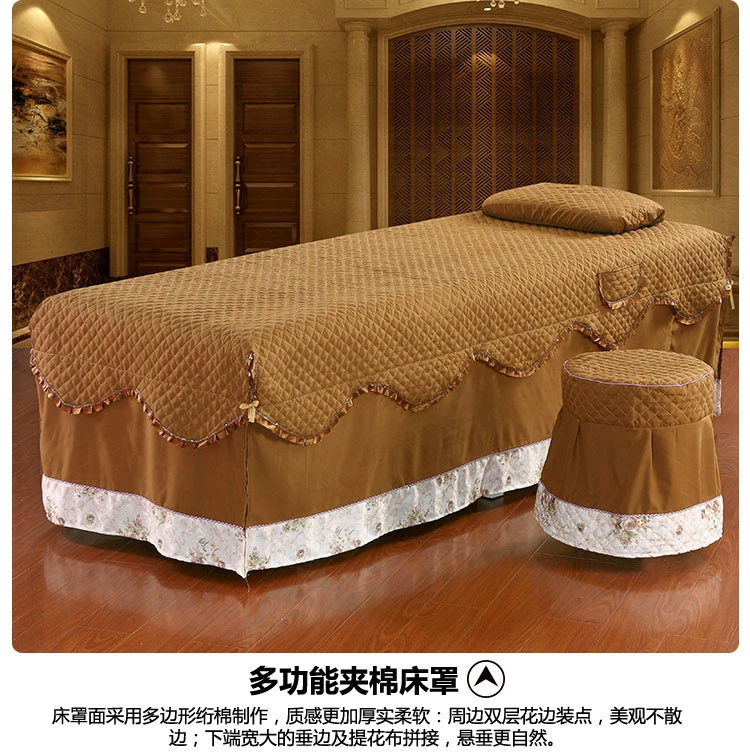 Beauty khăn trải giường gia đình bốn đặc biệt thân thiện với da cao cấp chải bông bedspread khử trùng thẩm mỹ viện massage cơ thể có thể được tùy chỉnh - Trang bị tấm ga giường spa đẹp