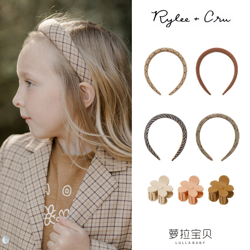 Laura Baby USA rylee cru 23AW child suede suede cap driver hat hairpin hairpin hairpin-Taobao