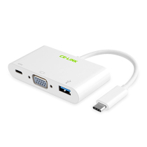 Suitable for Apple MacBook adapter Xiaomi Lenovo Type-C to VGA USB3 0HUB converter