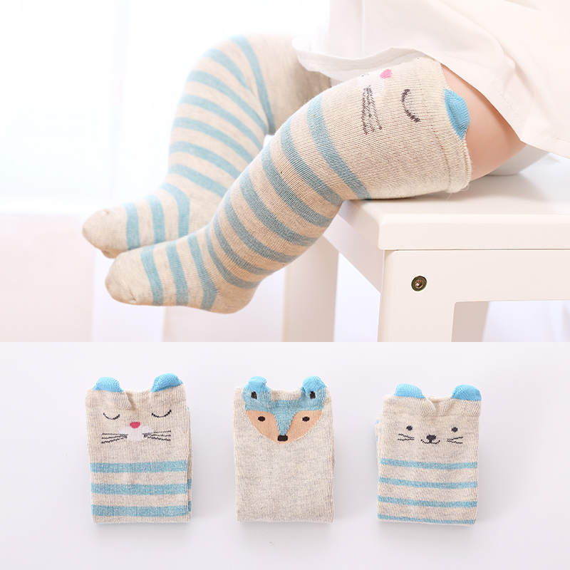 0-1-3 years old spring and autumn baby stockings Pure cotton newborn babies men and women in the tube over the knee high tube socks stockings