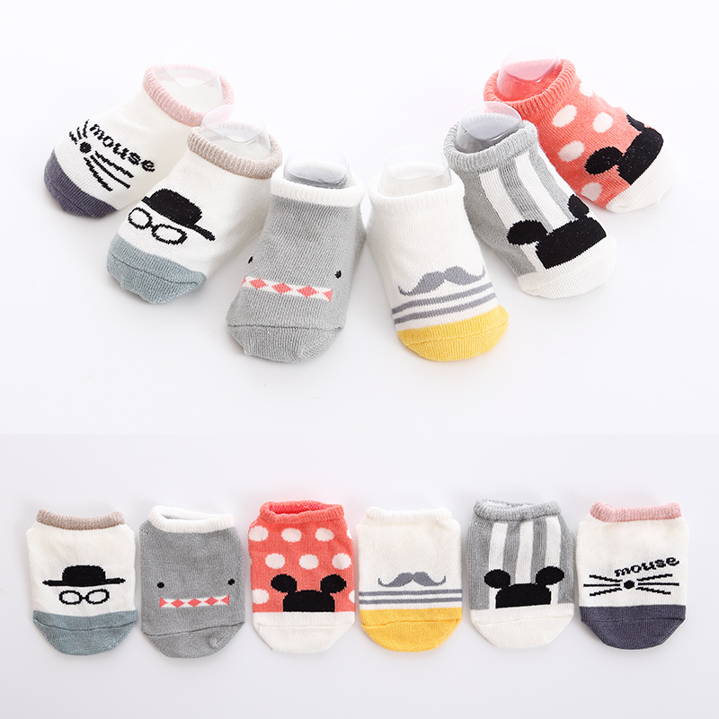 0-1-3 years old 6-12 months baby children invisible socks Pure cotton baby men and women thin spring and autumn newborn socks