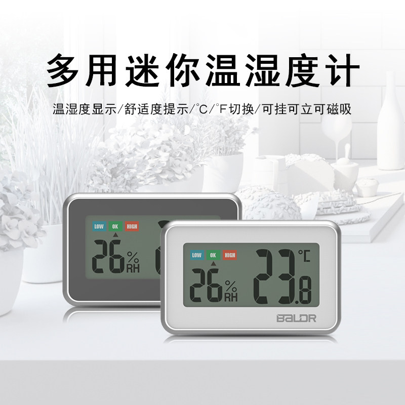 Household electronic refrigerator thermometer mini high-precision magnet adsorption freezer indoor flower garden temperature detection instrument