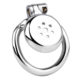Stainless Steel Flat Plate Cb Chastity Lock Pot Lid Abstinence Restraint Curved Ring Birdcage Chastity Device Jj Lock Sm Cross-Dressing Wear