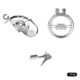 Metal cobra chastity lock, hollow short CB lock, chastity device, smooth abstinence, BDSM lower body confinement