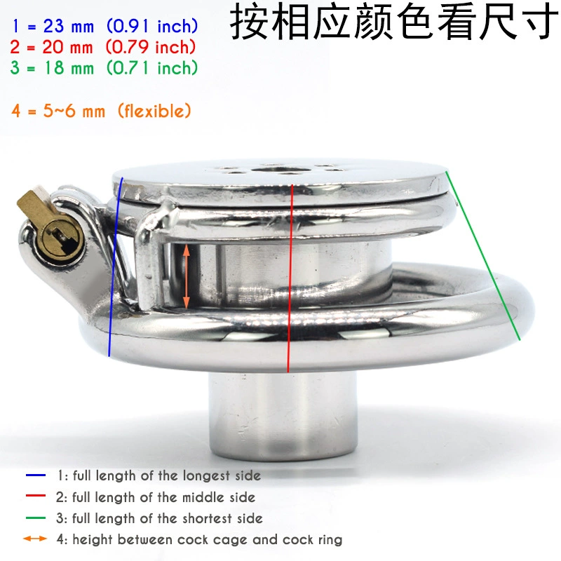 Khóa âm có thể đeo dành cho nam giới, khóa trinh tiết CB âm với ống dẫn kim loại, lồng chim phẳng 0 giá trị, chủ và nô lệ BDSM