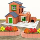 小小泥瓦匠diy小屋手工别墅盖房子模型拼装房屋搭建儿童玩具女孩