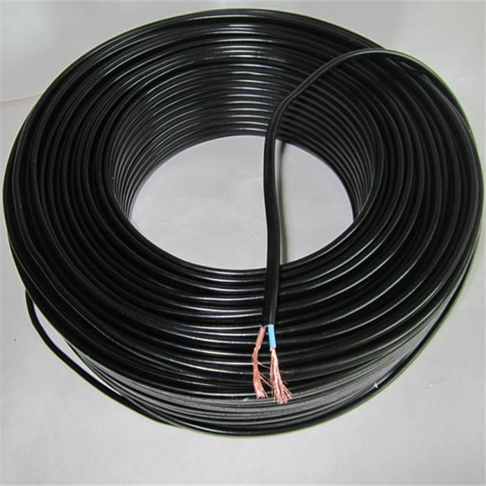 National Standard Pure Copper Core Black Sheath Wire Flat Wire 2 Core 2 * 0 75 Square Parallel Wire Cord Wire Cut