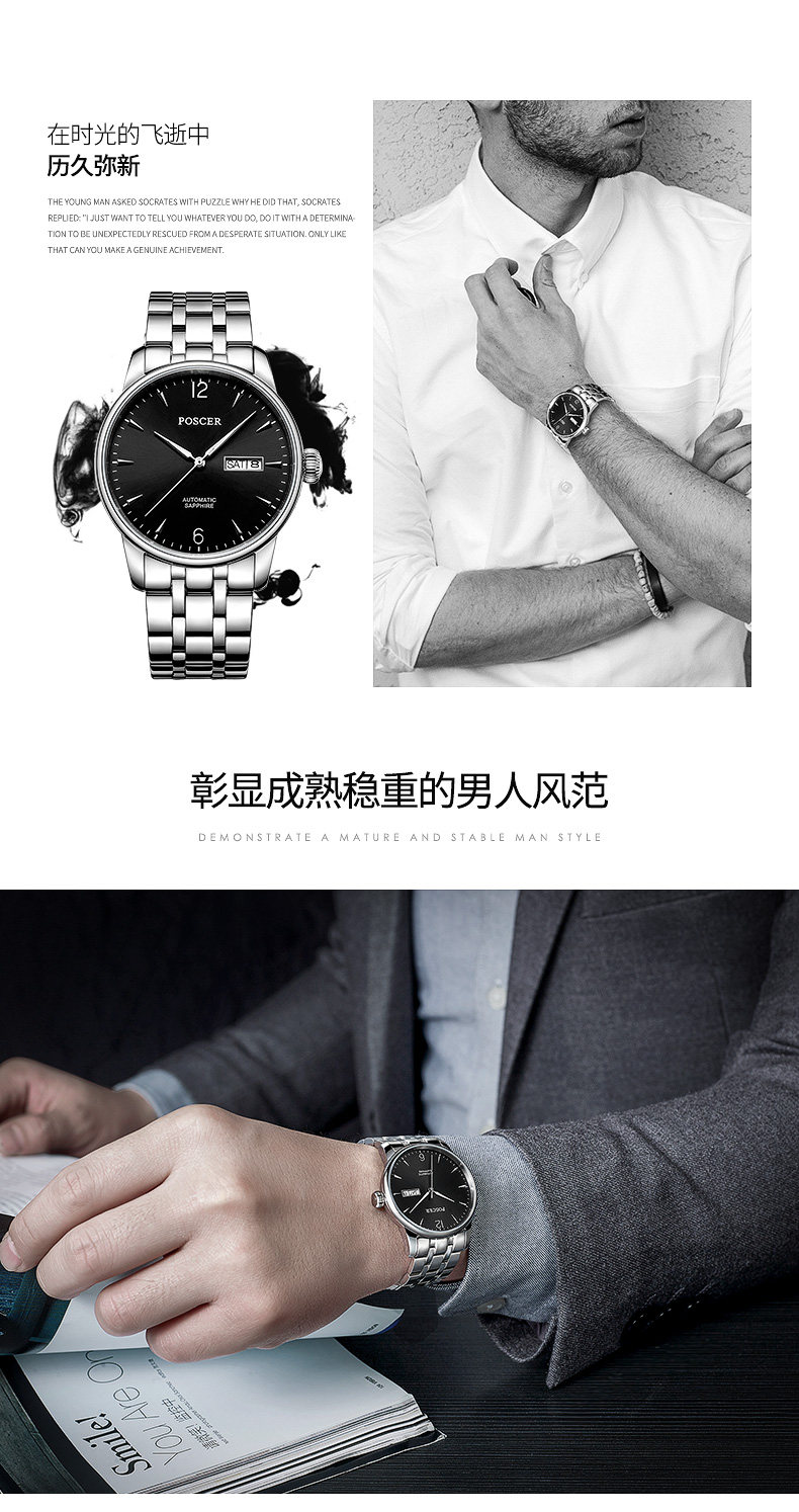 Bracelet montre pour homme POSCER    - Ref 3271694 Image 8