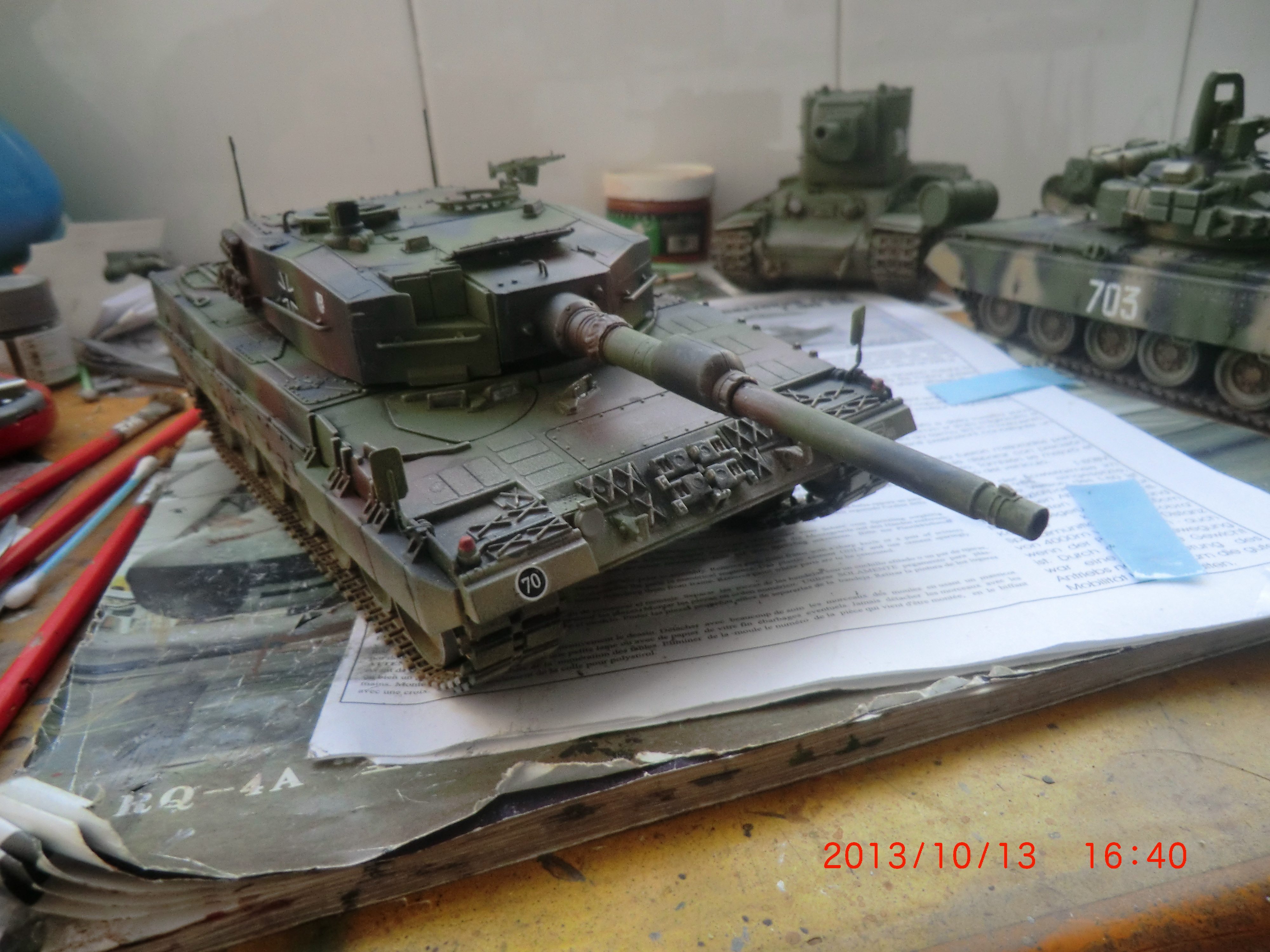 Small trumpet 82401 1 35Leopard 2A4 finished model Foundry (package board)