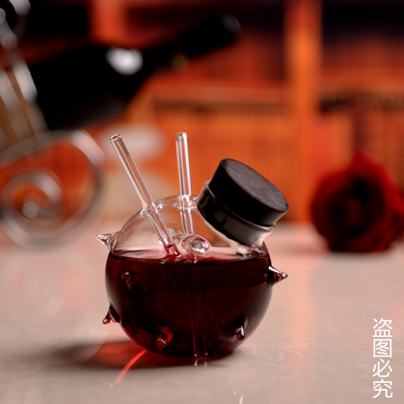 Modern simple creative countertop straw small vase Glass Transparent hydroponic plant vase Flower vase