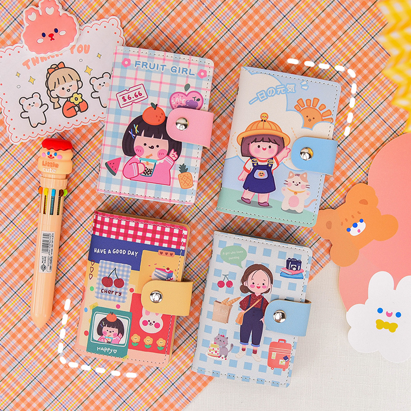 Original Japanese and Korean cute card bag female small mini ultra-thin large-capacity student portable cartoon multi-card card bag