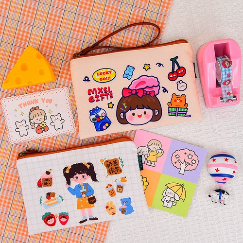 Сумка через плечо, мультяшная ткань, длинный бумажник, свежая небольшая сумка для школьников, коллекция 2022, японские и корейские, широкий экран