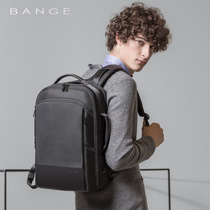  BANGE Bango mens Oxford pure black backpack large capacity waterproof casual business fashion travel bag