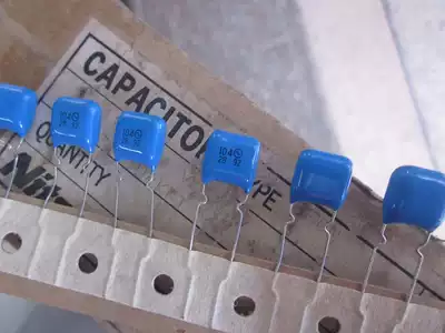 Nitsuko Nippon Express CBB capacitance diaphragm 100n125AC 0 1 uf125AC 104 2B p = 8mm