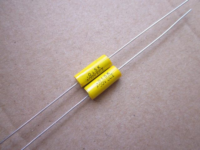 Imported ECI axial fever capacitor 0 015uf400v 15nf400v 153 400v 5*13