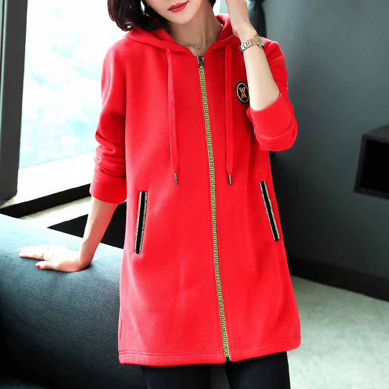 Thickened thick cotton T woman jacket Winter new 2021 Fashion temperament minimalist cardiff trendy with cap plus suede casual blouse