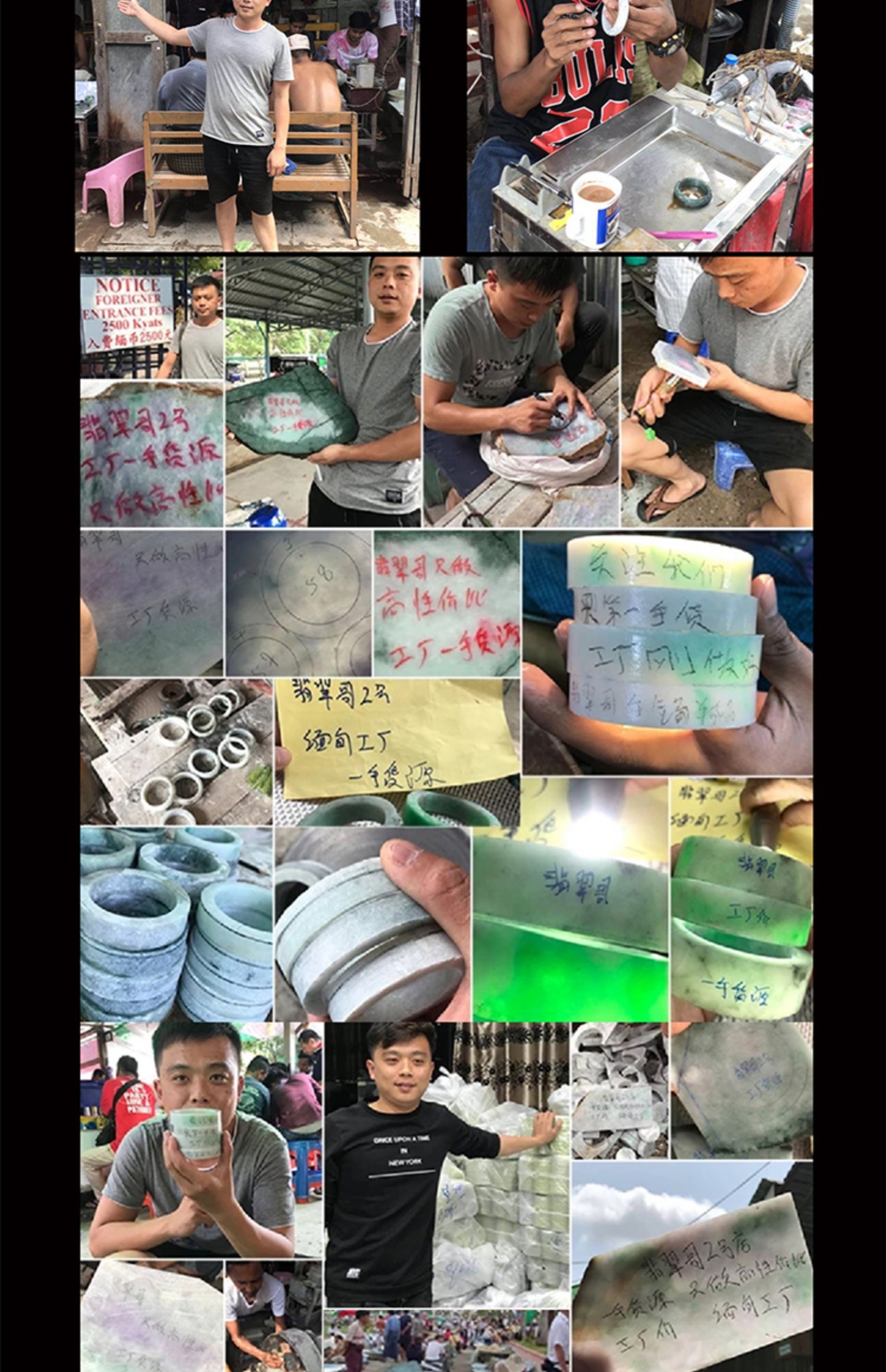 Ruili Emerald Brother 2 Myanmar ngọc tự nhiên đích thực một vòng tay chở hàng phòng khách - Vòng đeo tay Cuff vòng tay kim cương
