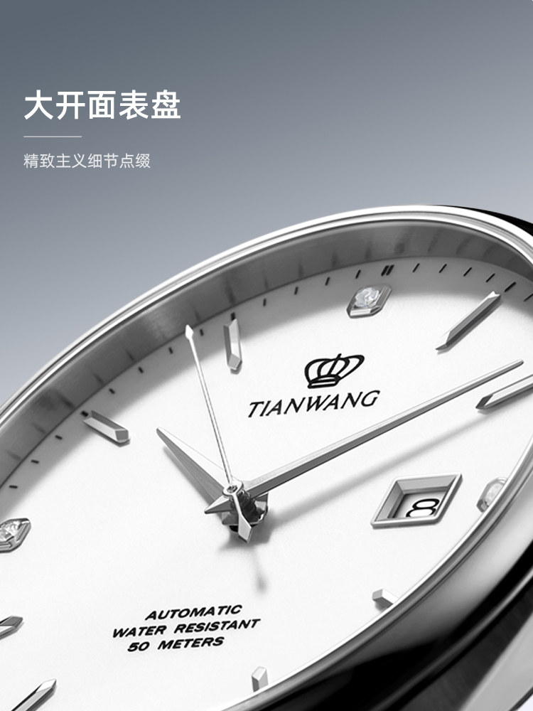 Tianwang Watch Business Men's Watch Kunlun Series Automatic Mechanical Watch 51539 Men's New Year Gift