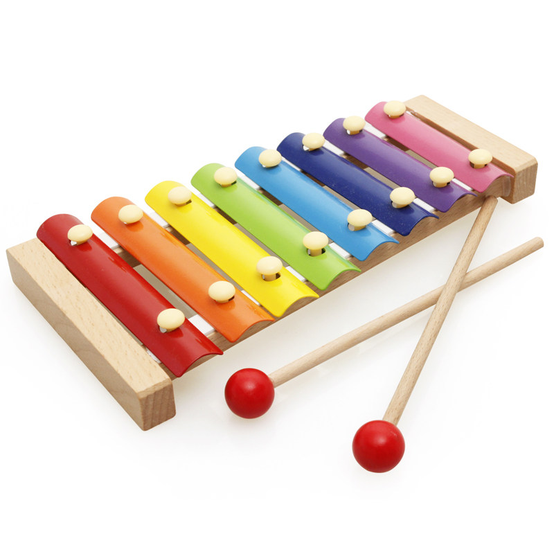 Children's baby hand knock piano 8 months baby educational semi-instrumental toy 1-2-3 years old eight-tone xylophone